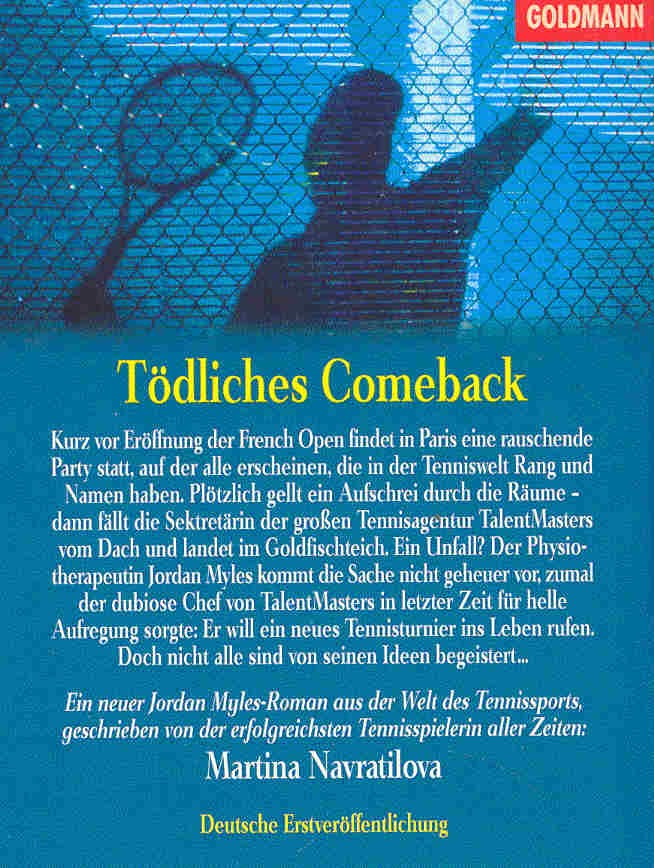 Navratilova, Martina - Tödliches Comeback (Eredeti cím: Breaking Point)