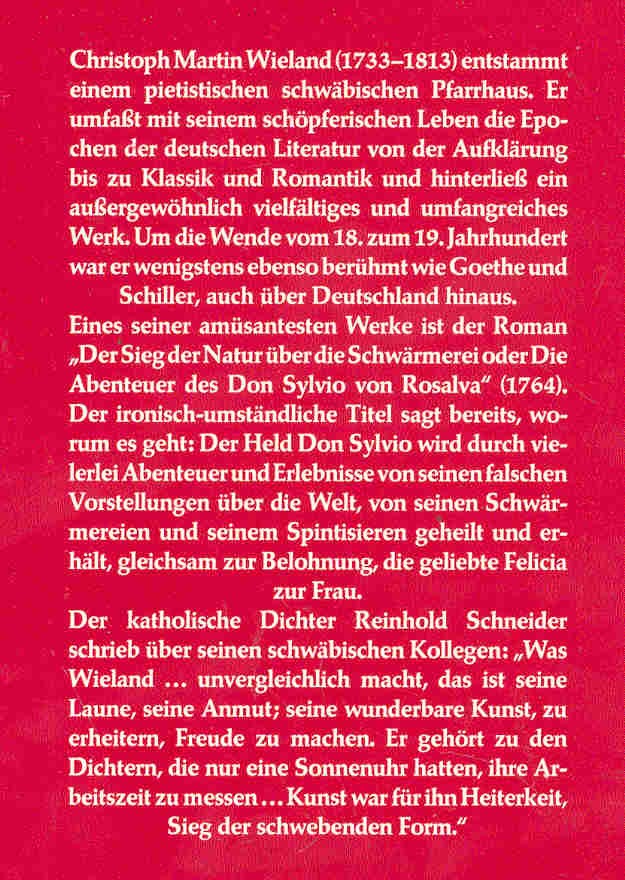 WIELAND, CHRISTOPH MARTIN - Die Abenteuer des Don Sylvio von Rosalva