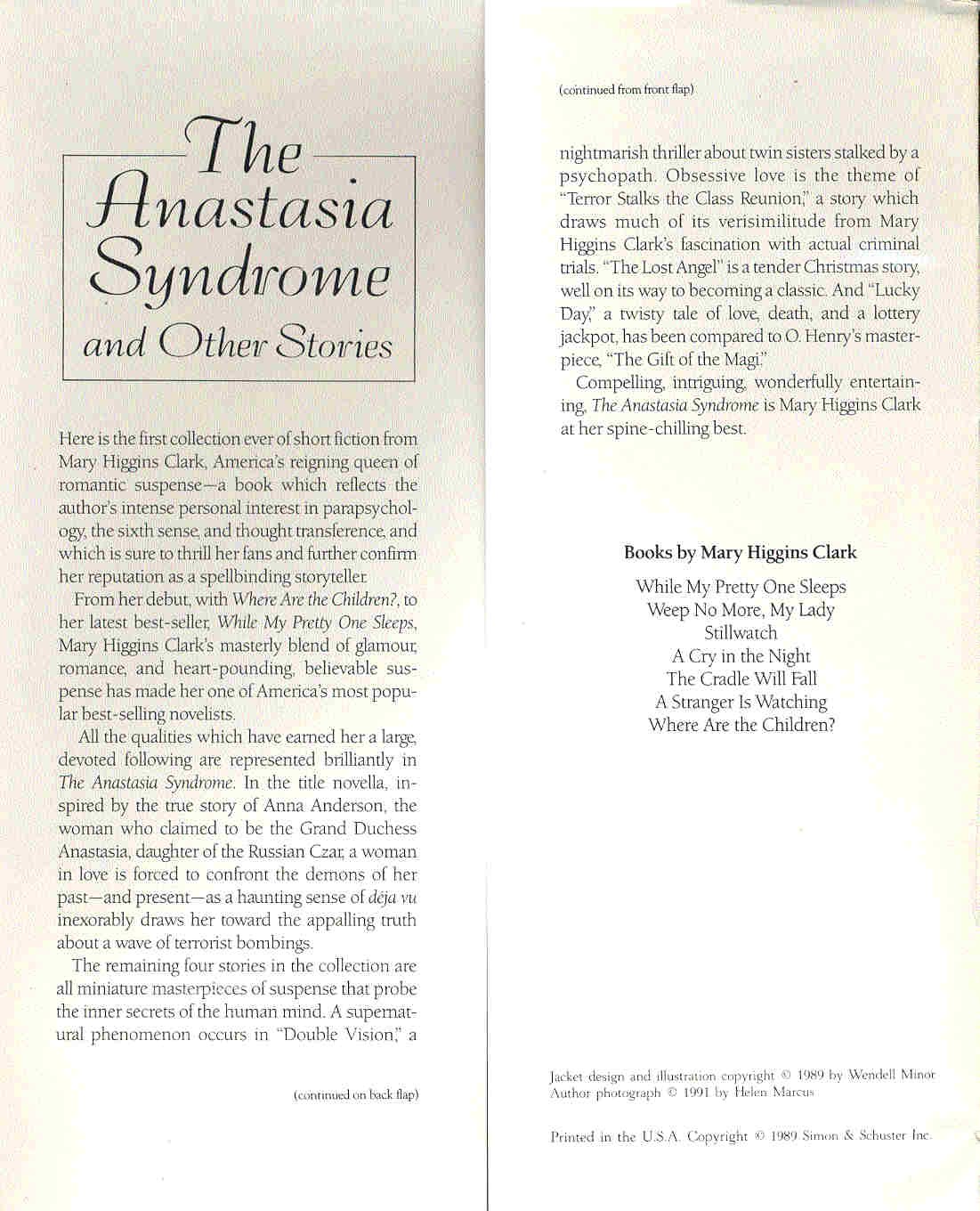 Mary Higgins Clark - The Anastasia Syndrome