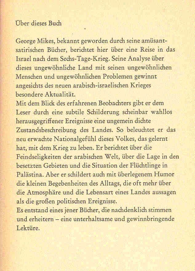 George Mikes - Grüße aus Jerusalem