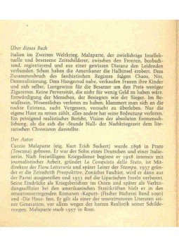 Malaparte, Curzio - Die Haut Malaparte, Curzio - Die Haut, null 1971 antikvár könyv
