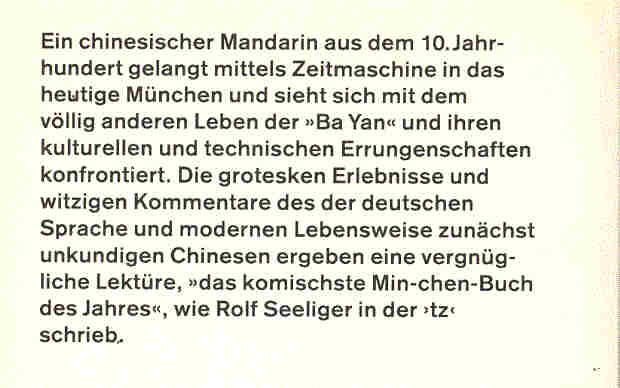 ROSENDORFER, HERBERT - Briefe in die chinesische Vergangenheit