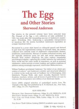 Anderson, Sherwood - The Egg Anderson, Sherwood - The Egg, null 2000 antikvár könyv