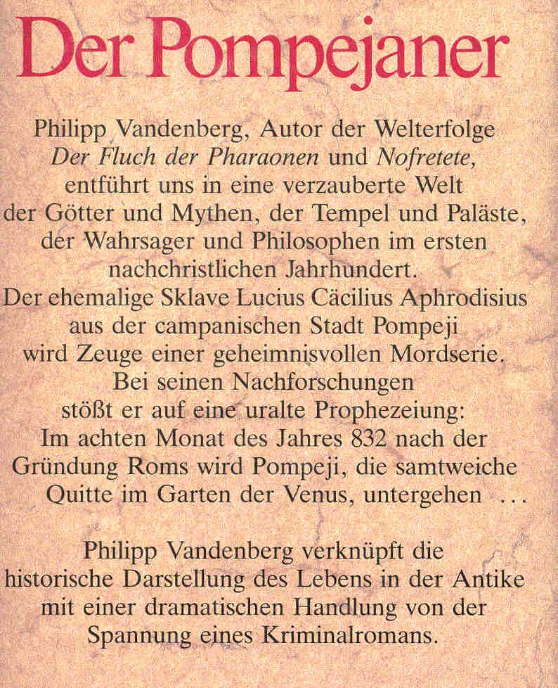Philipp Vandenberg - Der Pompejaner