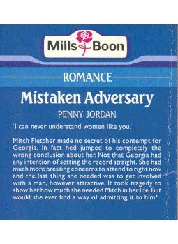 Jordan, Penny - Mistaken Adversary Jordan, Penny - Mistaken Adversary, null 1992 antikvár könyv