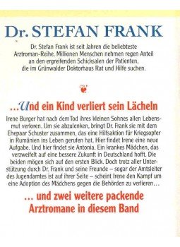  - Dr. Stefan Frank - 3 packende Arztromane: Und ein Kind verliert sein Lächeln, Weil mein Herz noch für dich schlägt, Die Nacht der Wahrheit, null 1995 antikvár könyv