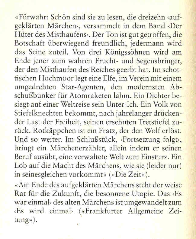 Rühmkorf, Peter - Der Hüter des Misthaufens