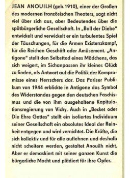Anouilh, Jean - Drei Stücke: Ball der Diebe; Antigone; Bekcet oder Die Ehre Gottes Anouilh, Jean - Drei Stücke: Ball der Diebe; Antigone; Bekcet oder Die Ehre Gottes, null 1972 antikvár könyv