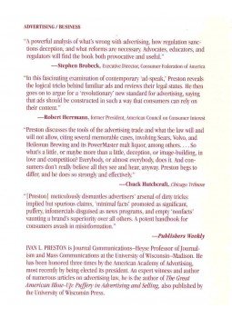 PRESTON, IVAN L. - The Tangled Web They Weave - Truth, Falsity & Advertisers, null 1994 antikvár könyv
