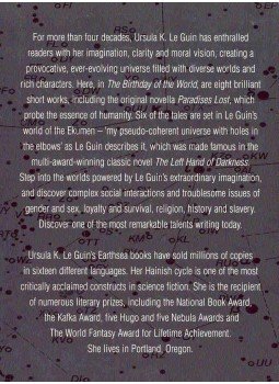 Ursula K. le Guin - The Birthday Of The World Ursula K. le Guin - The Birthday Of The World, null 2003 antikvár könyv