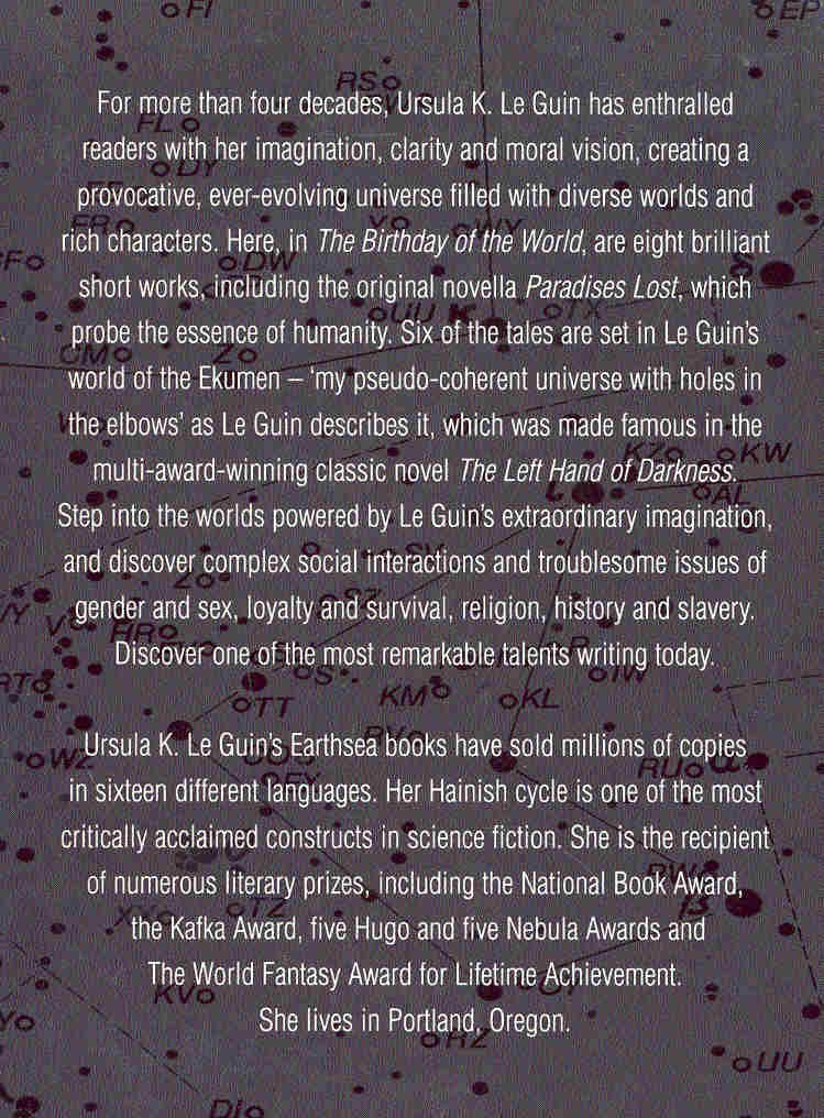 Ursula K. le Guin - The Birthday Of The World