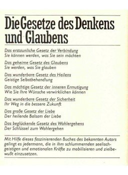 Murphy, Joseph - Die Gesetze des Denkens und Glaubens Murphy, Joseph - Die Gesetze des Denkens und Glaubens, null 1986 antikvár könyv
