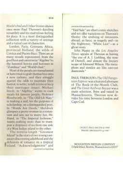 Paul Theroux - Wold's End and Other Stories, null 1980 antikvár könyv