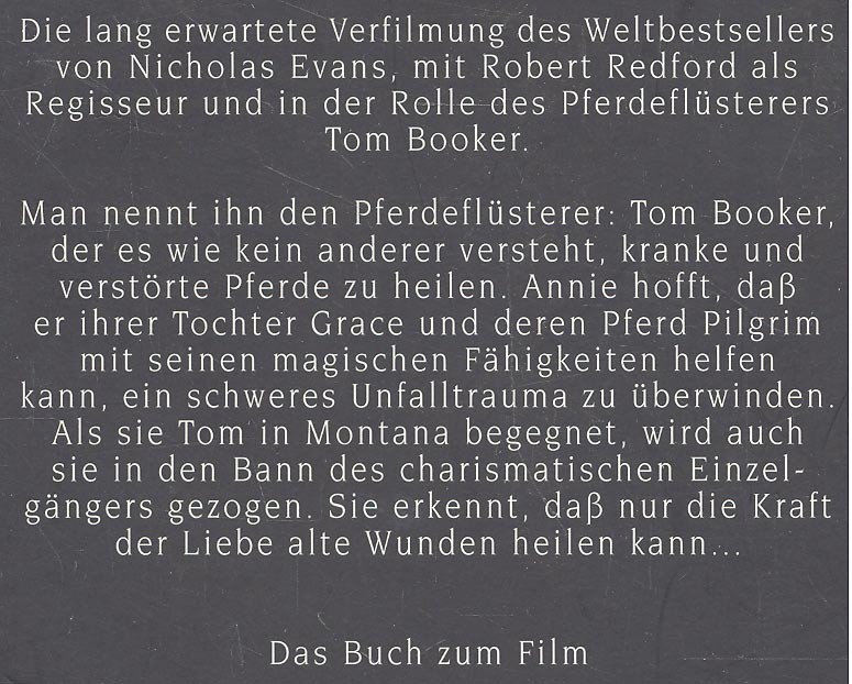 Nicholas EVANS - Der Pferdeflüsterer