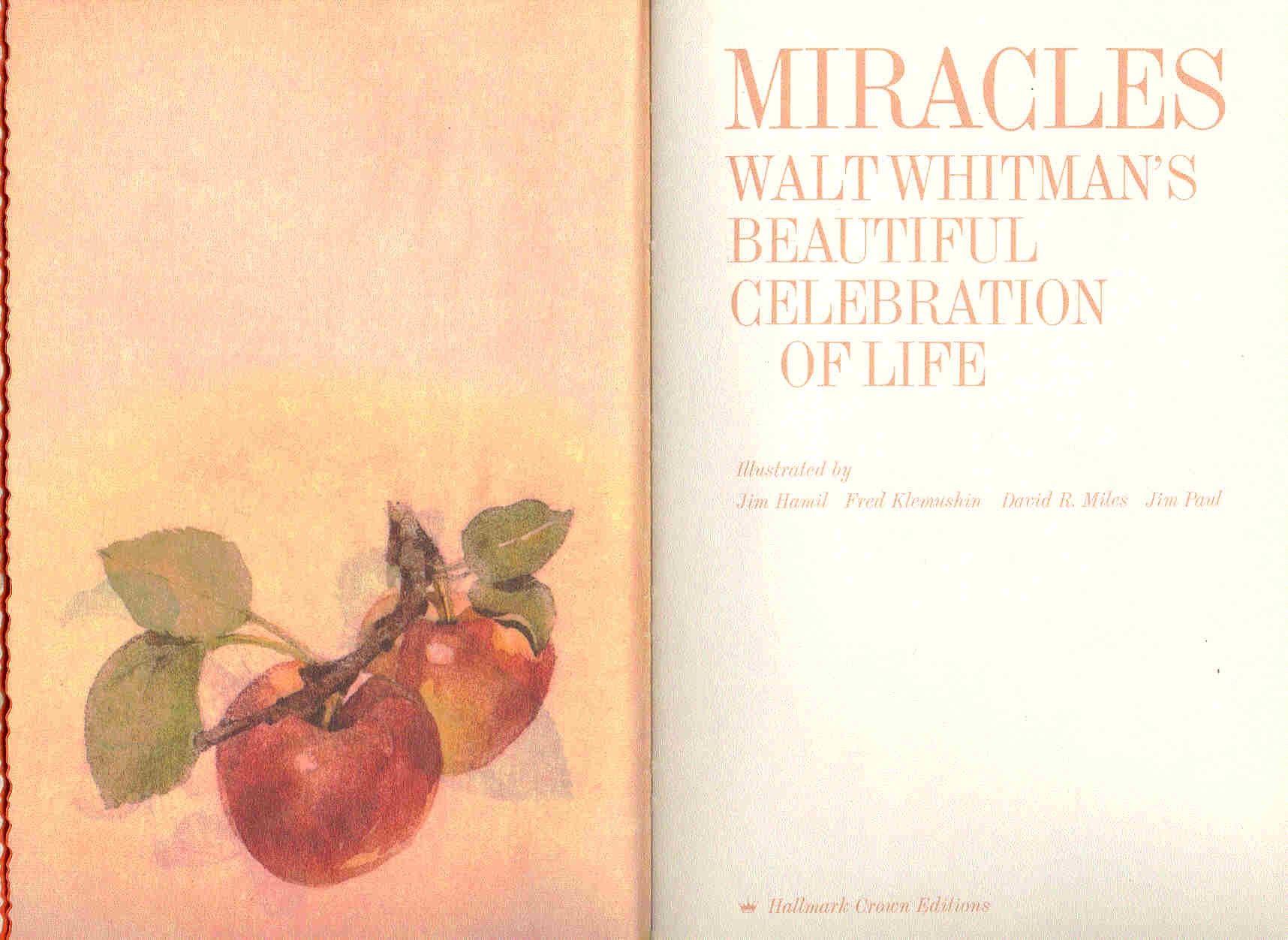 Walt Whitman - Miracles