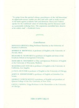 SCHWARTZ, RICHARD B. - Theory and Tradition in Eighteenth-Century Studies, null 1990 antikvár könyv