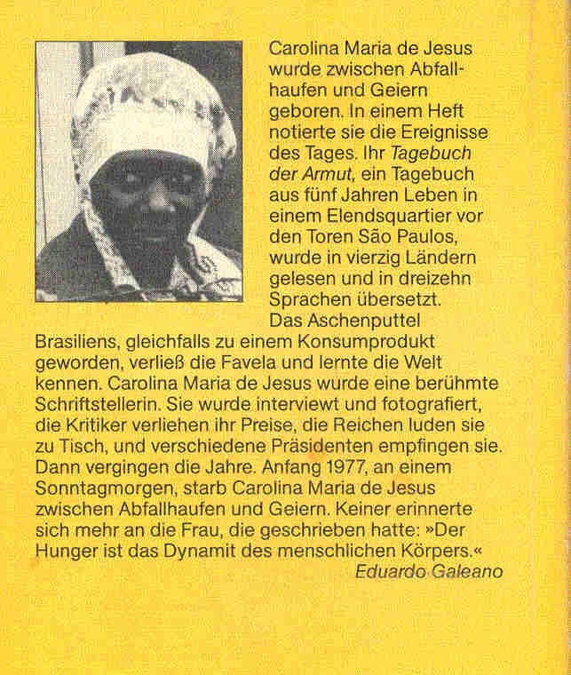 Jesus, Carolina Maria de - Tagebuch der Armut - Das Leben in einer brasilianischen Favela