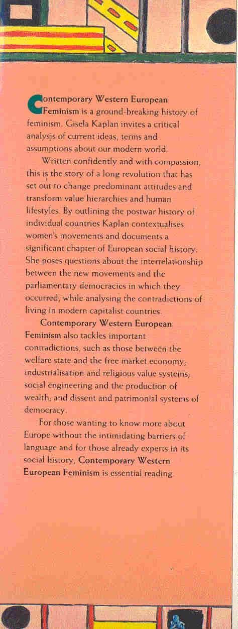 KAPLAN, GISELA - Contemporary Western European Feminism
