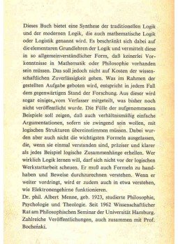 MENNE, ALBERT - Einführung in die Logik, null 1966 antikvár könyv
