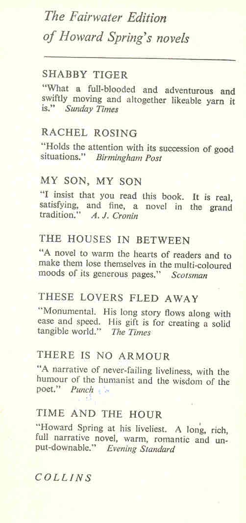 Howard Spring - My Son, My Son