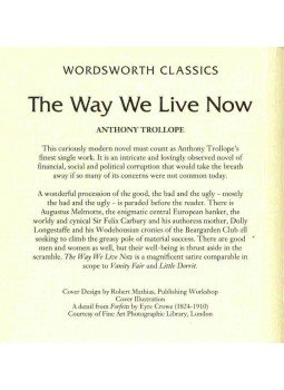 TROLLOPE. ANTHONY - The Way We Live Now TROLLOPE. ANTHONY - The Way We Live Now, null 1995 antikvár könyv