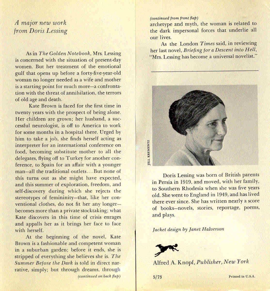 Lessing, Doris - The Summer Before the Dark