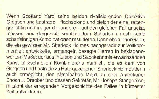 Sir Arthur Conan Doyle - Studie in Scharlachrot