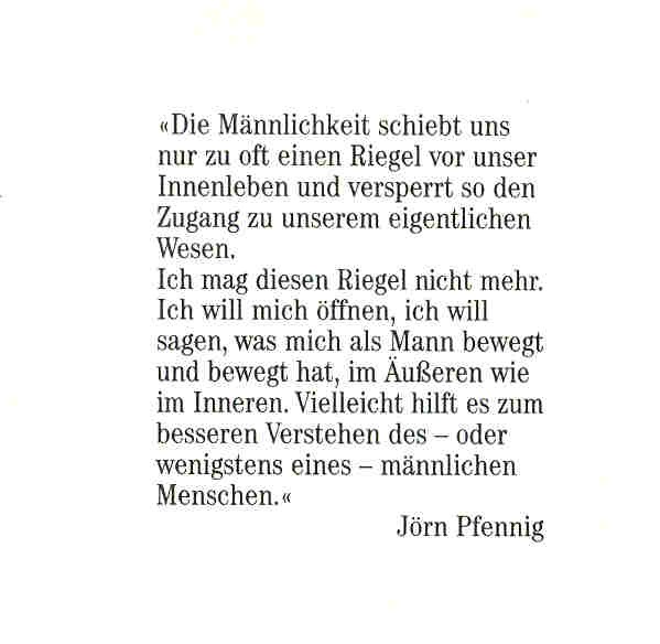 PFENNIG, JÖRN - Abschied von der Männlichkeit