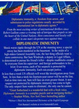 SUTHERLAND, GRANT - Diplomatic Immunity SUTHERLAND, GRANT - Diplomatic Immunity, null 2002 antikvár könyv