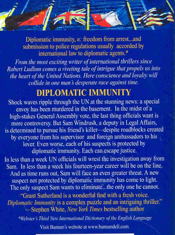 SUTHERLAND, GRANT - Diplomatic Immunity