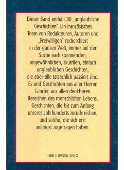 BELLEMARE, PIERRE - Unglaubliche Geschichten - Der Mann, der nicht zu hängen war und andere wahre Begebenheiten, null 0 antikvár könyv