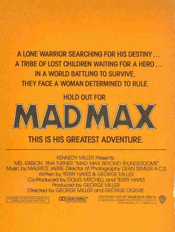 Joan D. Vinge - Mad Max - Beyond Thunderdome