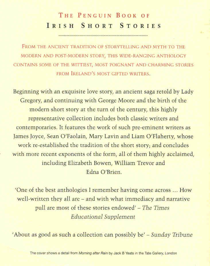 KIELY, BENEDICT - The Penguin Book of Irish Short Stories