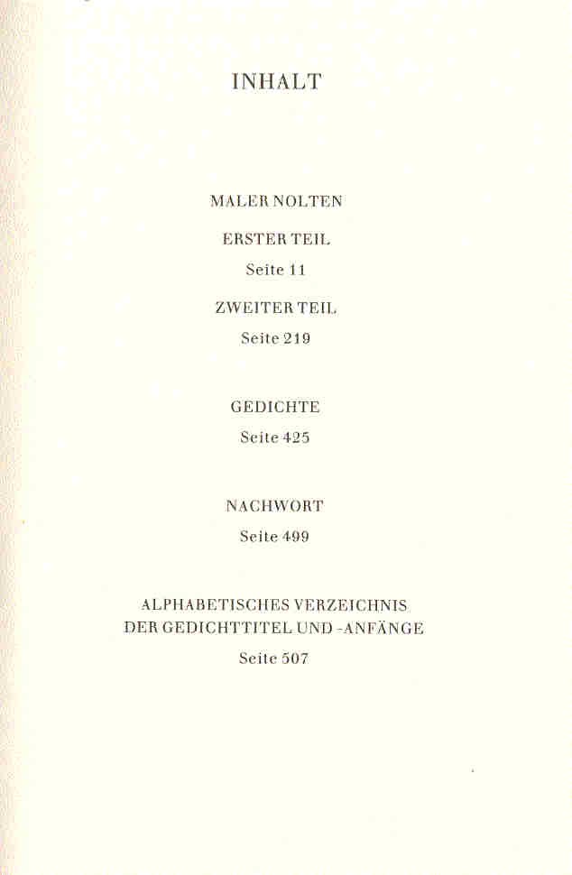 Mörike, Eduard - Maler Nolten, Gedichte