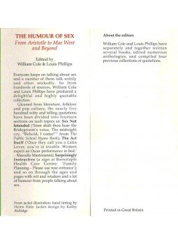 COLE, WILLIAM - PHILLIPS, LOUIS - The Humour of Sex COLE, WILLIAM - PHILLIPS, LOUIS - The Humour of Sex, null 1995 antikvár könyv