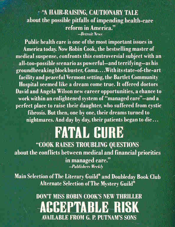 Robin Cook - Fatal Cure
