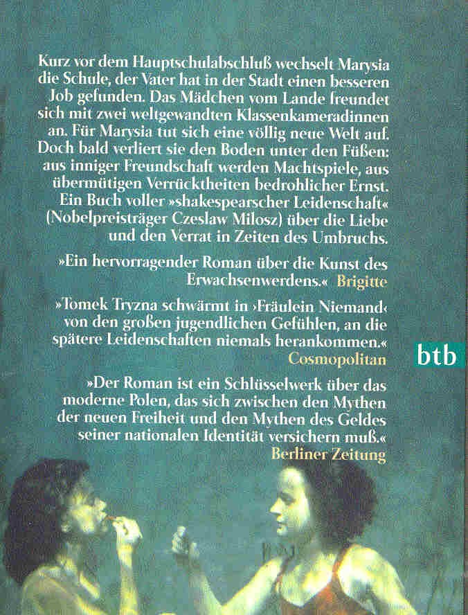 TRYZNA, TOMEK - Fräulein Niemand