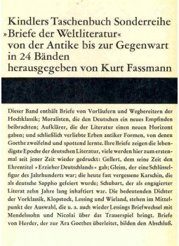 Briefe der Weltliteratur - Deutsche Klassiker 1. - Gellert, Gleim, Klopstock, Mendelssohn, Lessing, Wieland, Claudius, Herder, null 1964 antikvár könyv