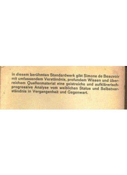 Beauvoir, Simone de - Das andere Geschlecht - Sitte und Sexus der Frau, null 1975 antikvár könyv