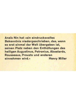 Nin, Anais - Die Tagebücher der Anais Nin 1931-1934, null 1971 antikvár könyv
