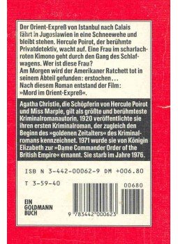 Agatha Christie - Der rote Kimono - Mord im Orient-Express (Eredeti cím: Murder on the Orient Express) Agatha Christie - Der rote Kimono - Mord im Orient-Express (Eredeti cím: Murder on the Orient Express), null 1989 antikvár könyv