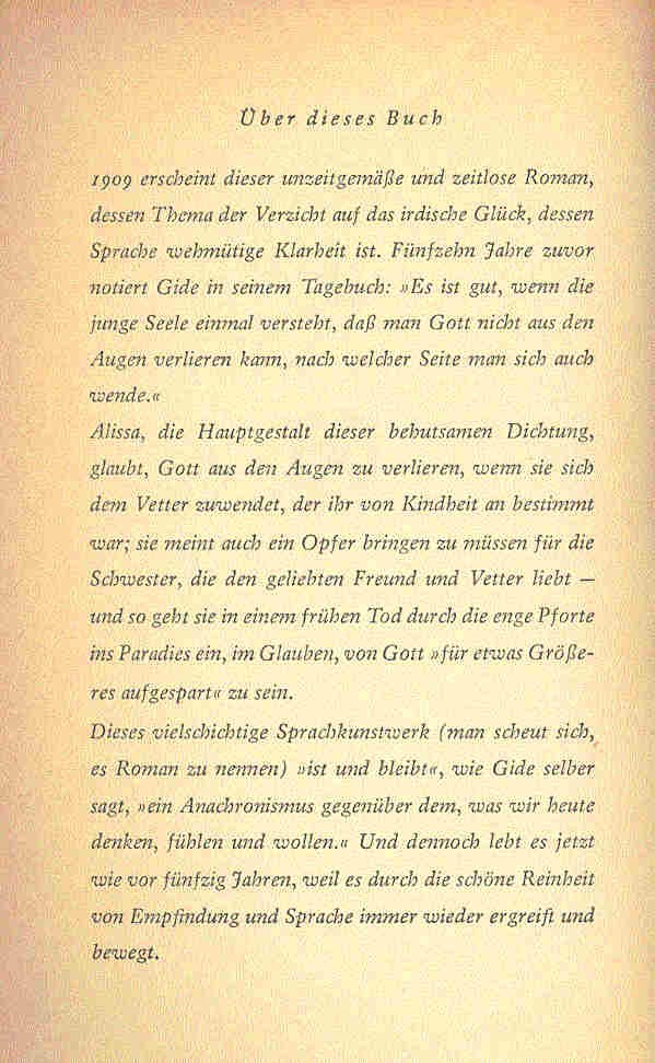 Gide, André - Die enge Pforte