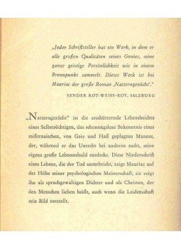 Francois Mauriac - Natterngezücht Francois Mauriac - Natterngezücht, null 1958 antikvár könyv