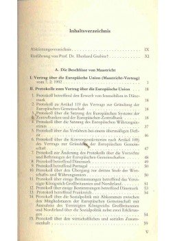 Europäischer Unionsvertrag - Vertrag über die Euorpäische Union (Maastricht-Vertrag) mit Protokollen, Schlußakte und Erklärungen, EG-Vertrag, null 1995 antikvár könyv