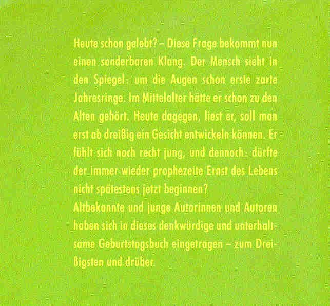 WANDREY, UWE - Nie wieder neunundzwanzig... - Das Buch zum 30sten