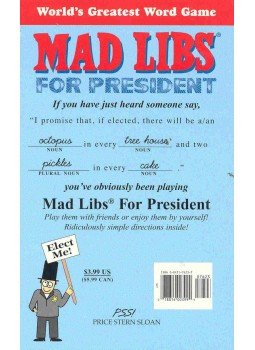 PRICE, ROGER - STERN, LEONARD - Mad Libs for President - World's Greatest Word Game PRICE, ROGER - STERN, LEONARD - Mad Libs for President - World's Greatest Word Game, null 2000 antikvár könyv