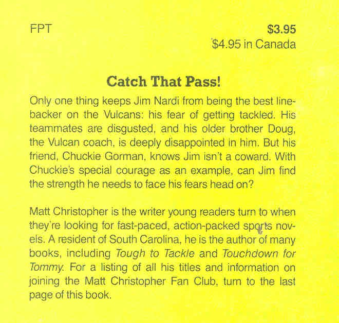 CHRISTOPHER, MATT - Catch That Pass!