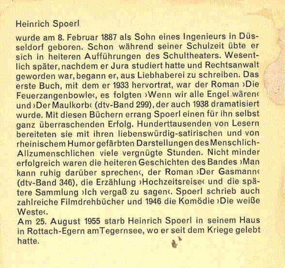 Spoerl, Heinrich - Wenn wir alle Engel wären