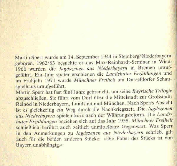 SPERR, MARTIN - Bayrische Trilogie
