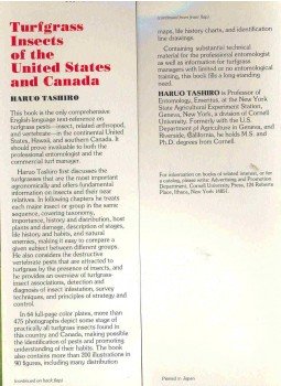 TASHIRO, HARUO - Turfgrass Insects of the United States and Canada TASHIRO, HARUO - Turfgrass Insects of the United States and Canada, null 1987 antikvár könyv